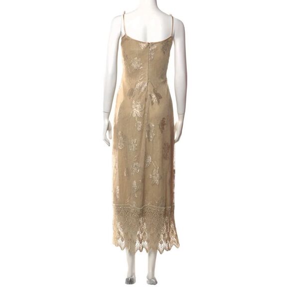 Sue Wong Vintage Champagne Lace Maxi Dress - Picture 7 of 16